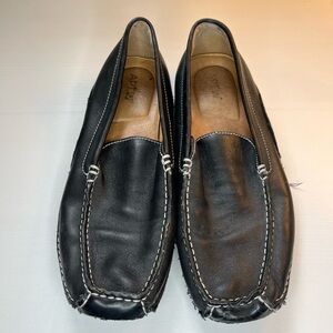 Apt. 9 Men’s Black Slip On Dress Shoe Leather Loafers Size 9